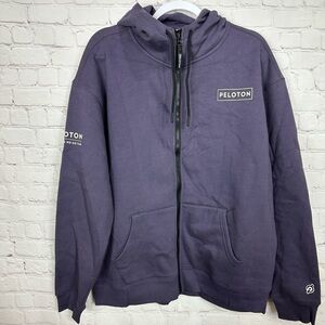 NWT PELOTON Heavy Fleece Lines Full Zip Hooded‎ Jacket Sz L